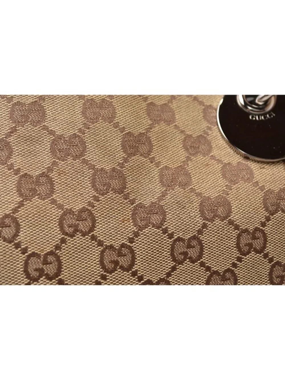 Gucci Tote Bag Shopping GG Canvas Beige Brown